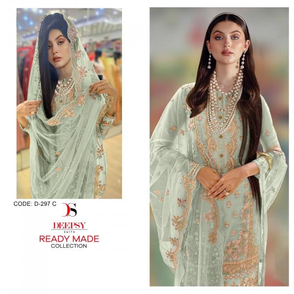 Deepsy D 297 Organza Readymade Designer Pakistani Suits Collection
